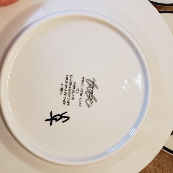 4 Salad Dessert Plates "Wine Enthusiast" - Picture 8 of 8